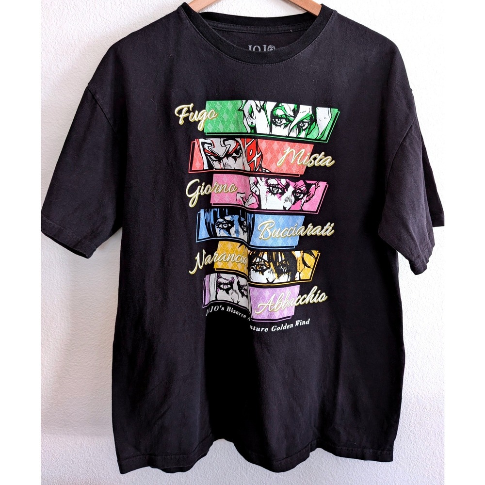 JoJo's Bizarre Adventure Golden Wind Black Graphic T-Shirt Mens XL VIZ Media